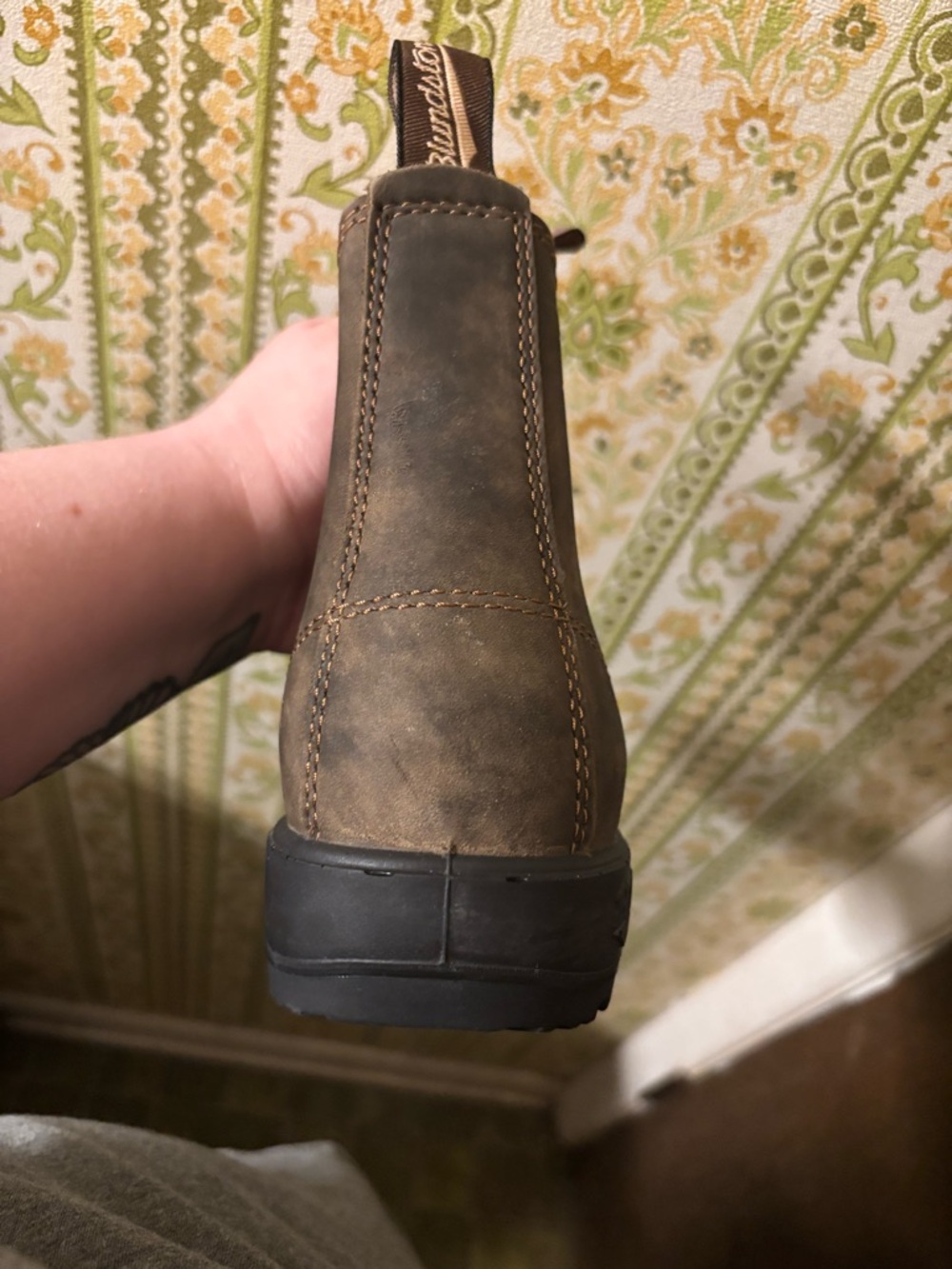 Blundstone Brown Leather Chelsea Boots with Dark Brown Elastic - Picture 5 of 8